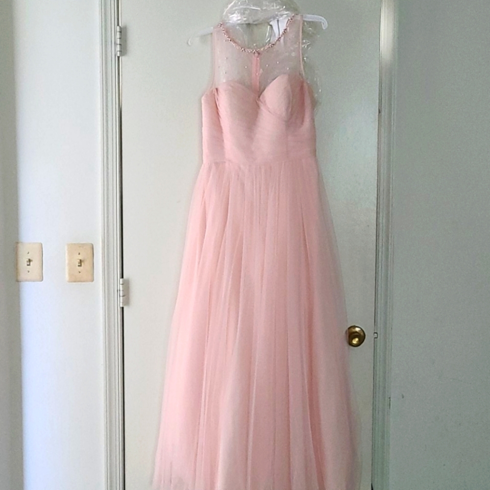 Blush bridesmaid dress